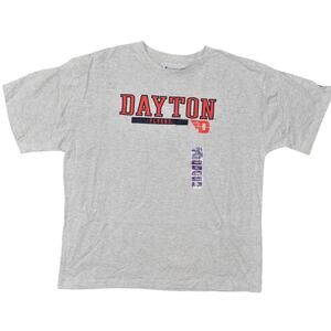 NEW Champion Dayton Flyers Gray T-Shirt 2XL Short Sleeve Solid Men's Cotton